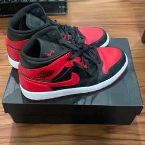 Red, Black, n White Air Jordan 1 size 10 US for men with original box included!